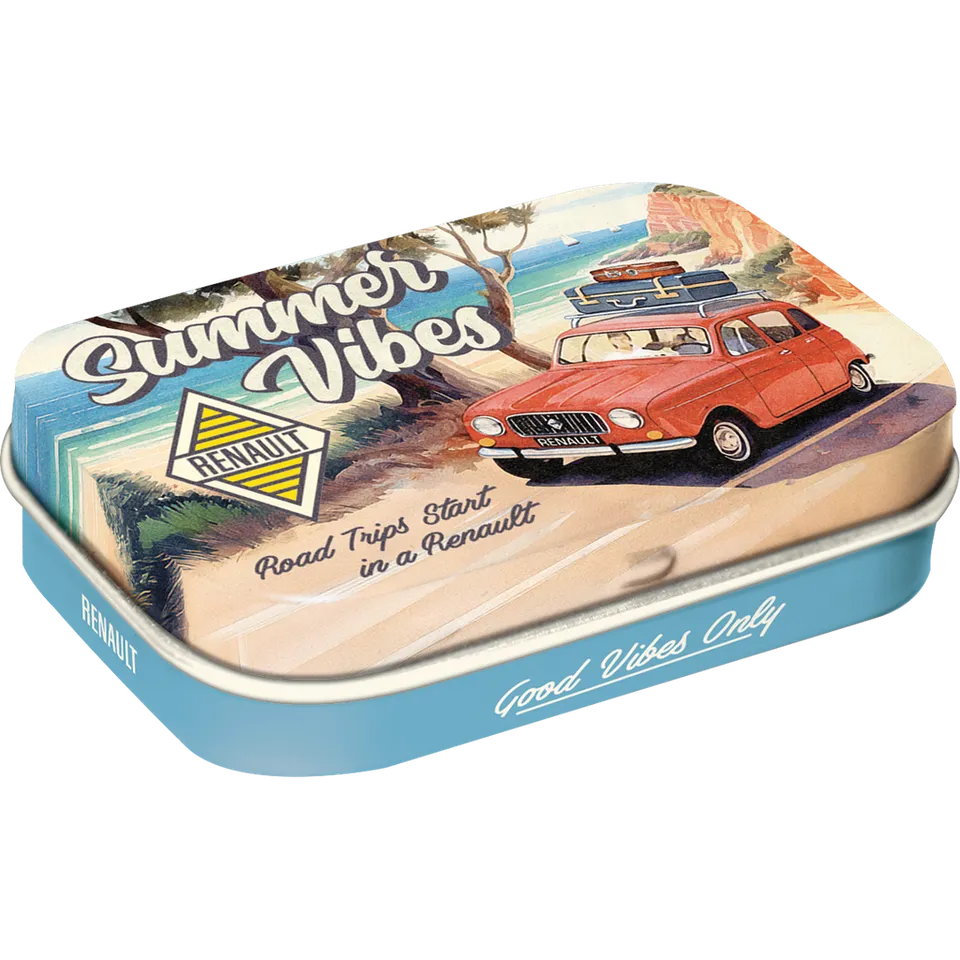nostalgic-art-renault-summer-vibes-scatola-di-mentine-in-metallo-6x4x1-6-cm image 1