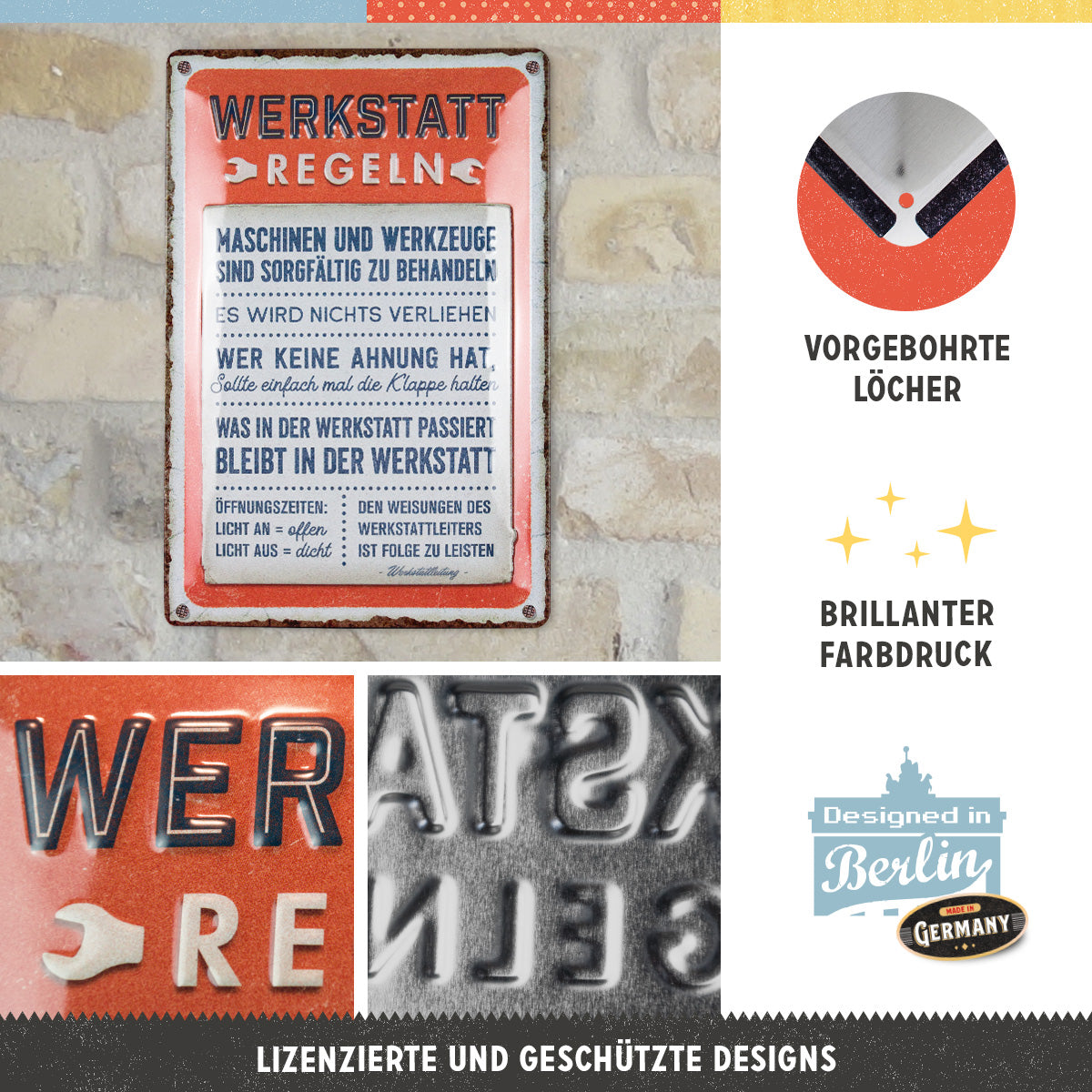 nostalgic-art-werkstattregeln-targa-in-metallo-20x30-cm-2 image 2