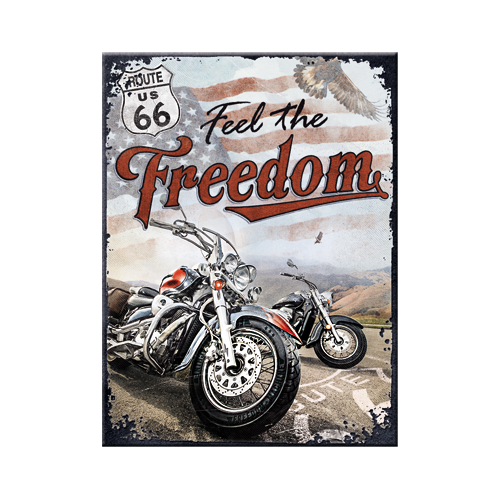 nostalgic-art-route-66-freedom-magnete-da-frigo-6x8-cm image 1