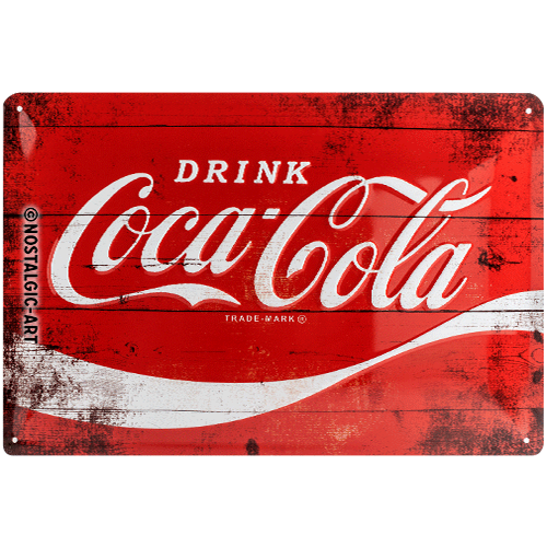 nostalgic-art-coca-cola-logo-red-wave-targa-metallo-20x30-cm-goeffrata image 1