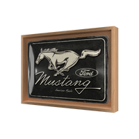 nostalgic-art-ford-mustang-horse-logo-black-targa-in-metallo-20x30-cm image 7
