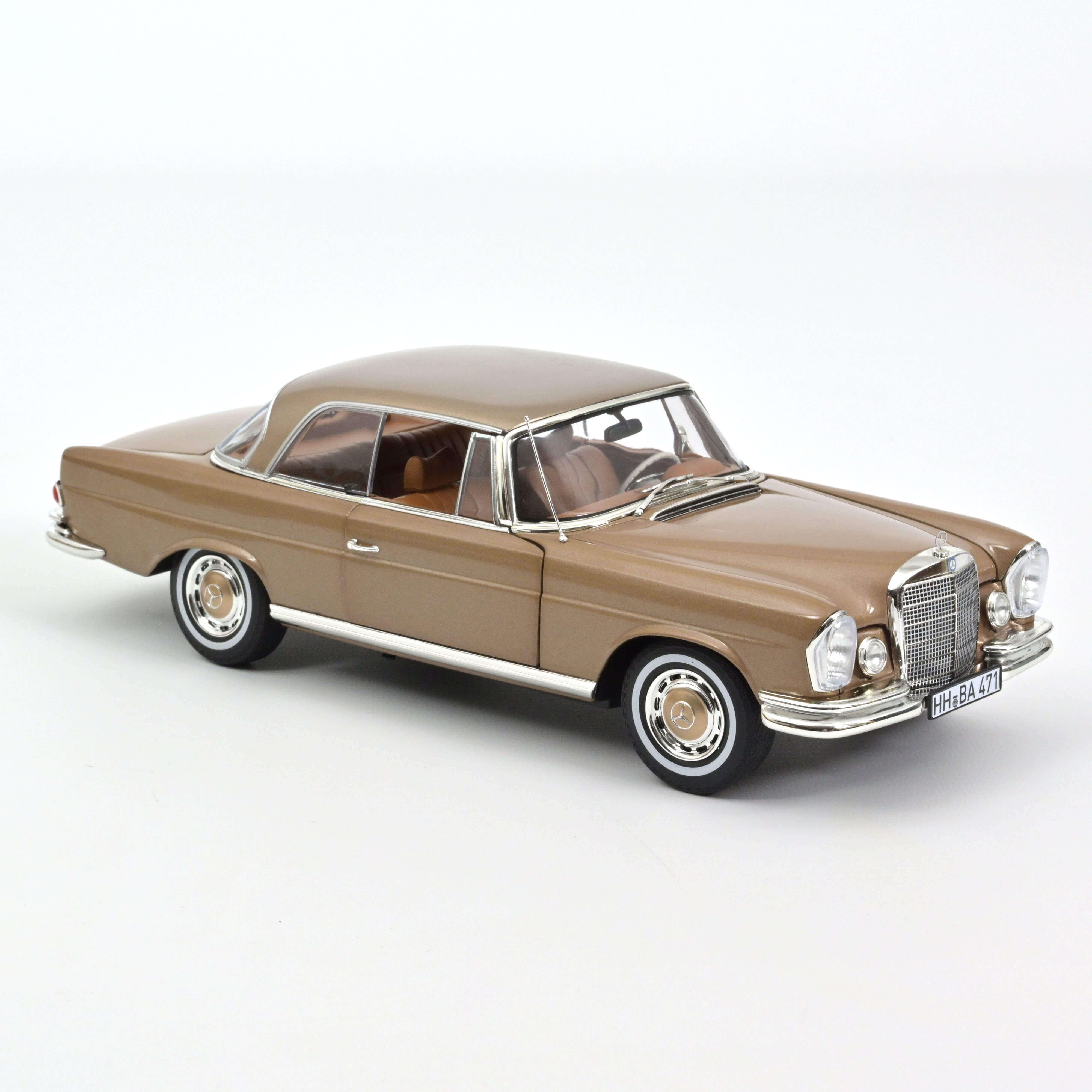 norev-mercedes-benz-250-se-coup-1969-oro-metallizzato-modellino-auto-1-18 image 3