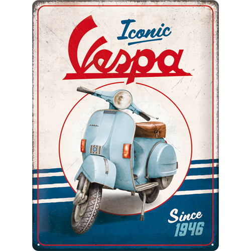 nostalgic-art-vespa-iconic-since-1946-cartello-metallico-30x40-cm image 1