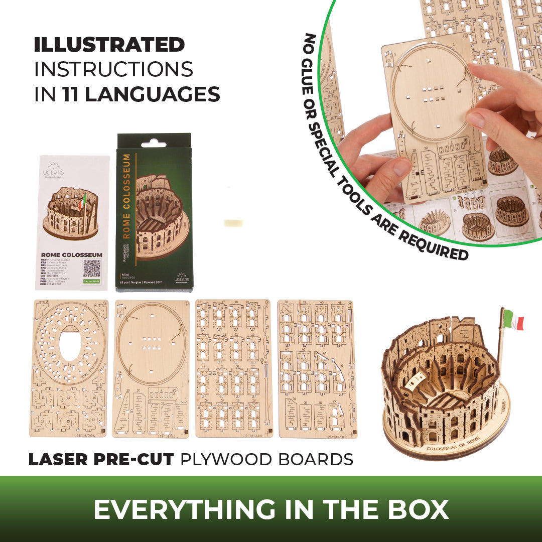 ugears-colosseo-di-roma-puzzle-3d-in-legno-meccanico image 6