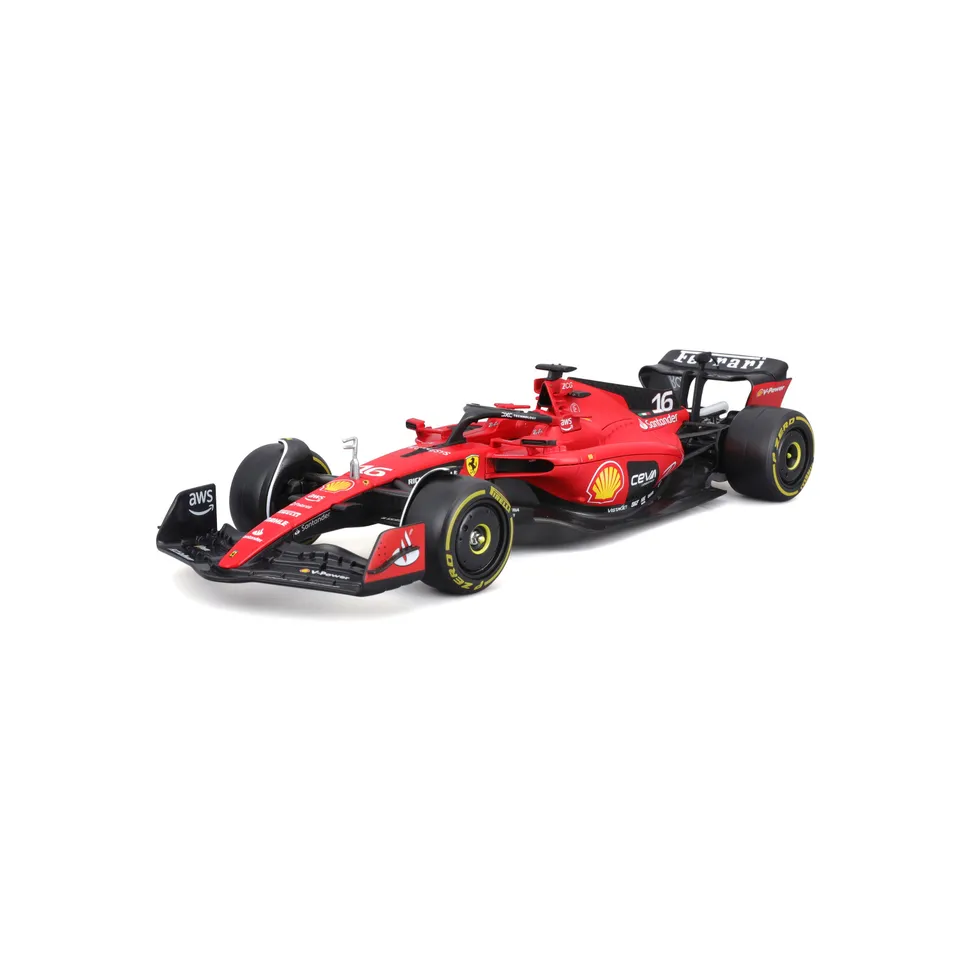 bburago-ferrari-sf-23-16-charles-leclerc-scala-1-24-modellino-f1-die-cast-con-pi image 1
