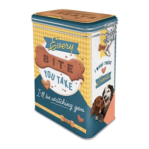 nostalgic-art-every-bite-you-take-dog-treats-scatola-ermetica-con-coperchio image 1