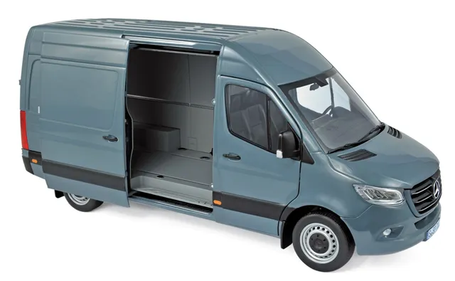 norev-mercedes-benz-sprinter-2018-grigio-blu-1-18 image 1