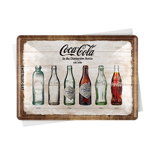 nostalgic-art-coca-cola-bottle-timeline-biglietto-metallo-10x14-cm image 2