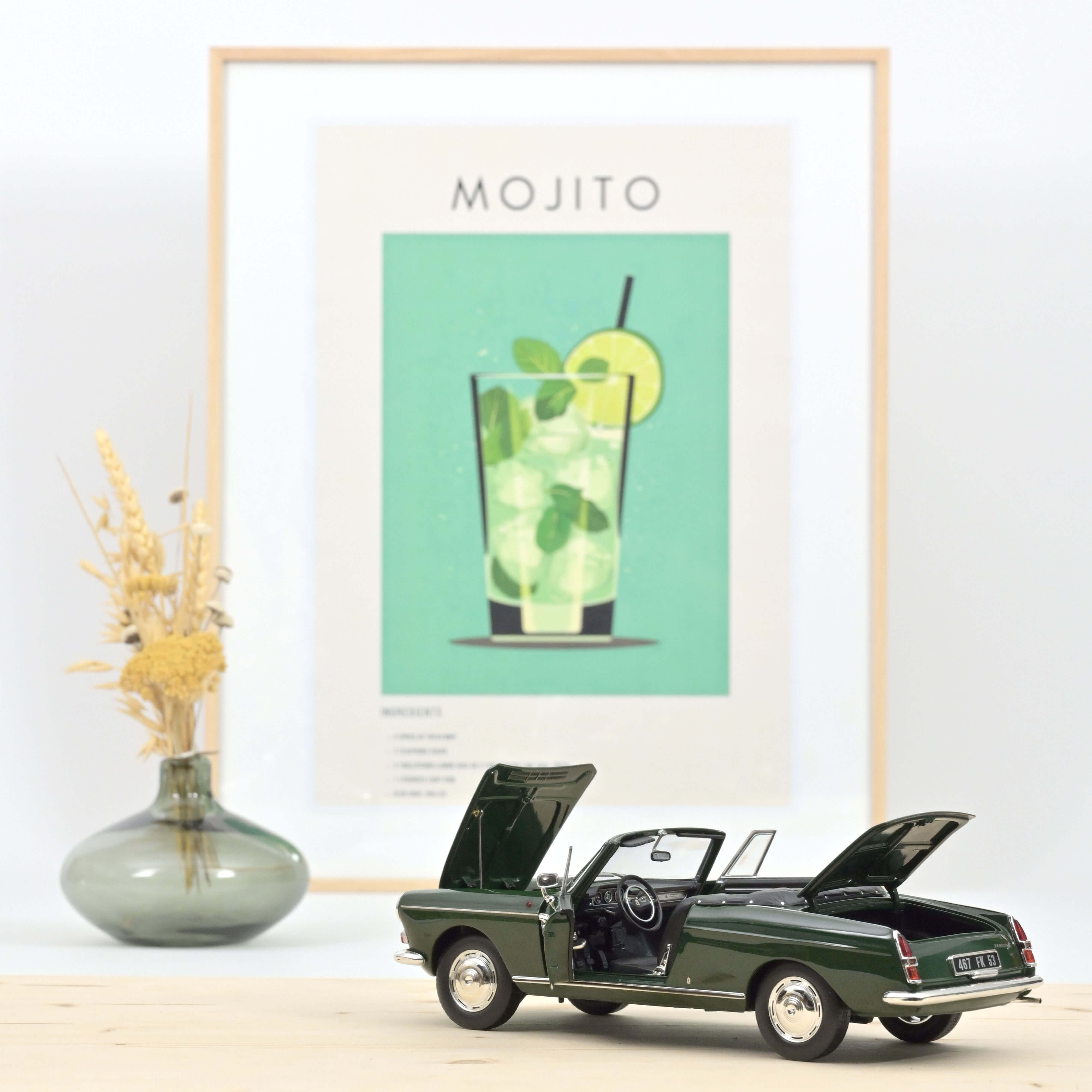 norev-peugeot-404-cabriolet-1967-modellino-auto-1-18-verde-antico-200pcs image 3