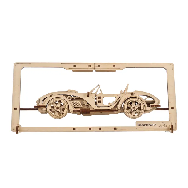 ugears-roadster-mk3-2-5d-puzzle-quadro-in-legno-da-parete-auto-muscle image 1