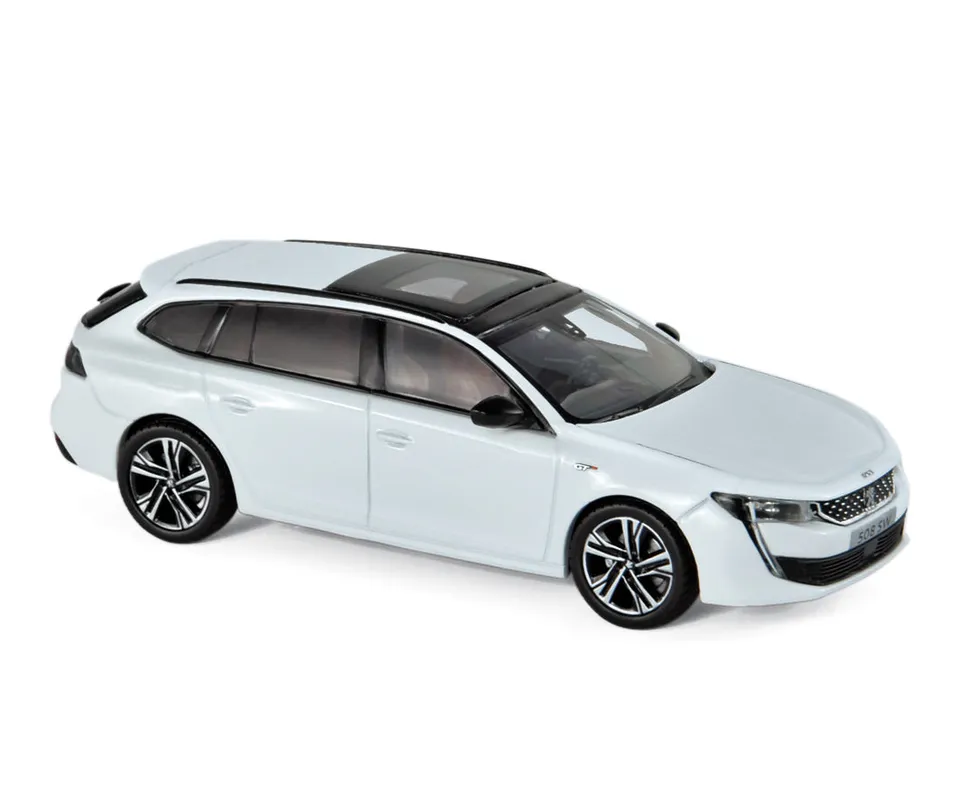 norev-peugeot-508-sw-gt-2018-pearl-white-1-43-modellino-station-wagon image 1