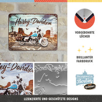 nostalgic-art-harley-davidson-route-66-road-king-classic-targa-in-metallo-15-x-2 image 2