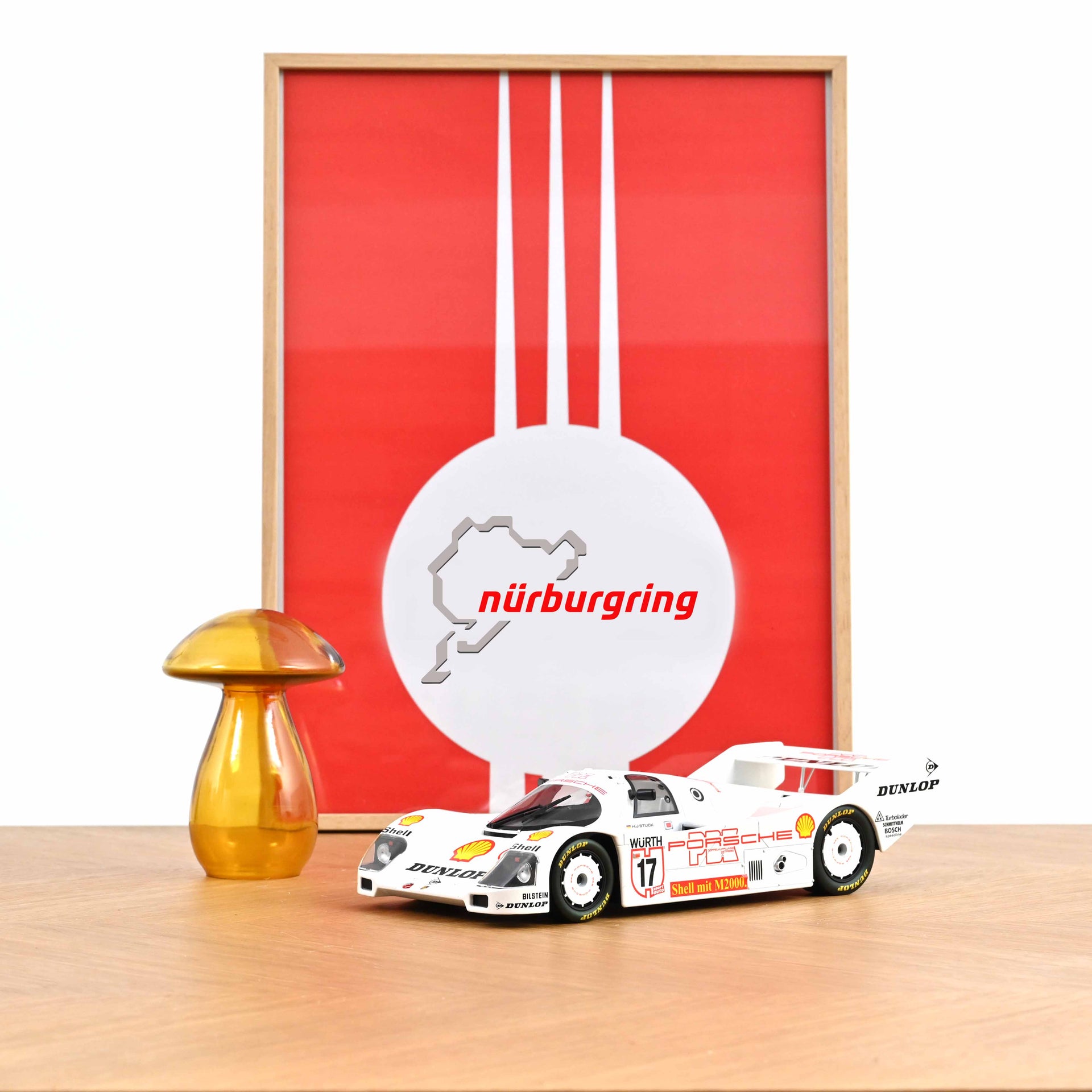 norev-porsche-962-c-1987-supercup-n-17-h-j-stuck-winner-modellino-auto-da-corsa- image 1
