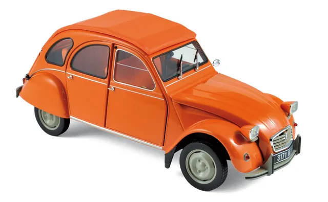 norev-citro-n-2cv-6-1975-t-n-r-orange-1-18-modellino-auto-d-epoca image 1