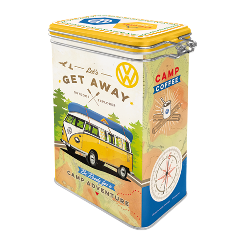 nostalgic-art-vw-bulli-let-s-get-away-scatola-metallo-clip-top-7-5x11x17-5-cm image 3