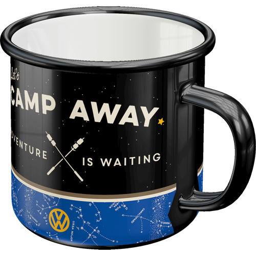 nostalgic-art-vw-bulli-let-s-camp-away-night-tazza-smaltata-360-ml image 4