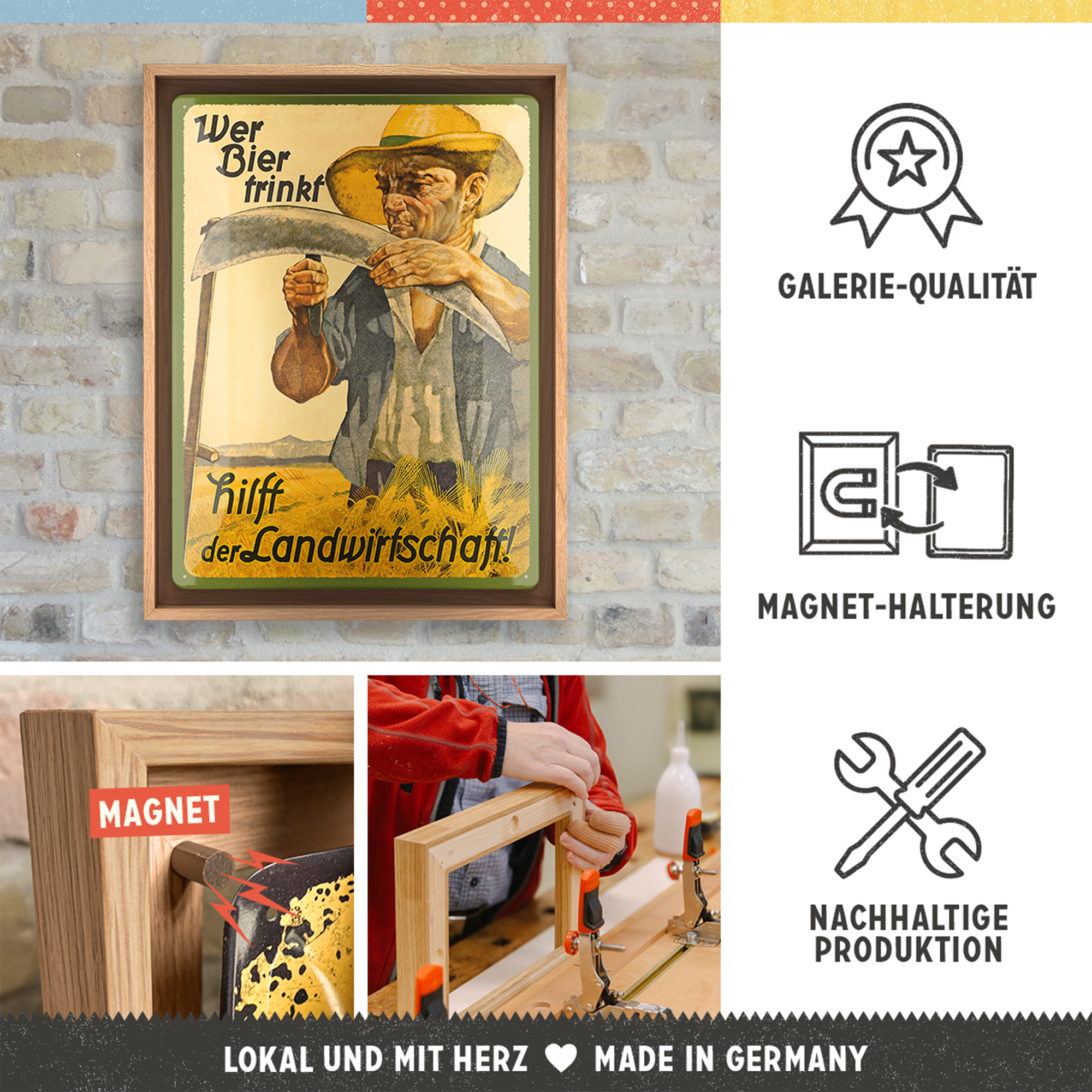 nostalgic-art-wer-bier-trinkt-hilft-der-landwirtschaft-cornice-n-frame-l-33-5x44 image 3