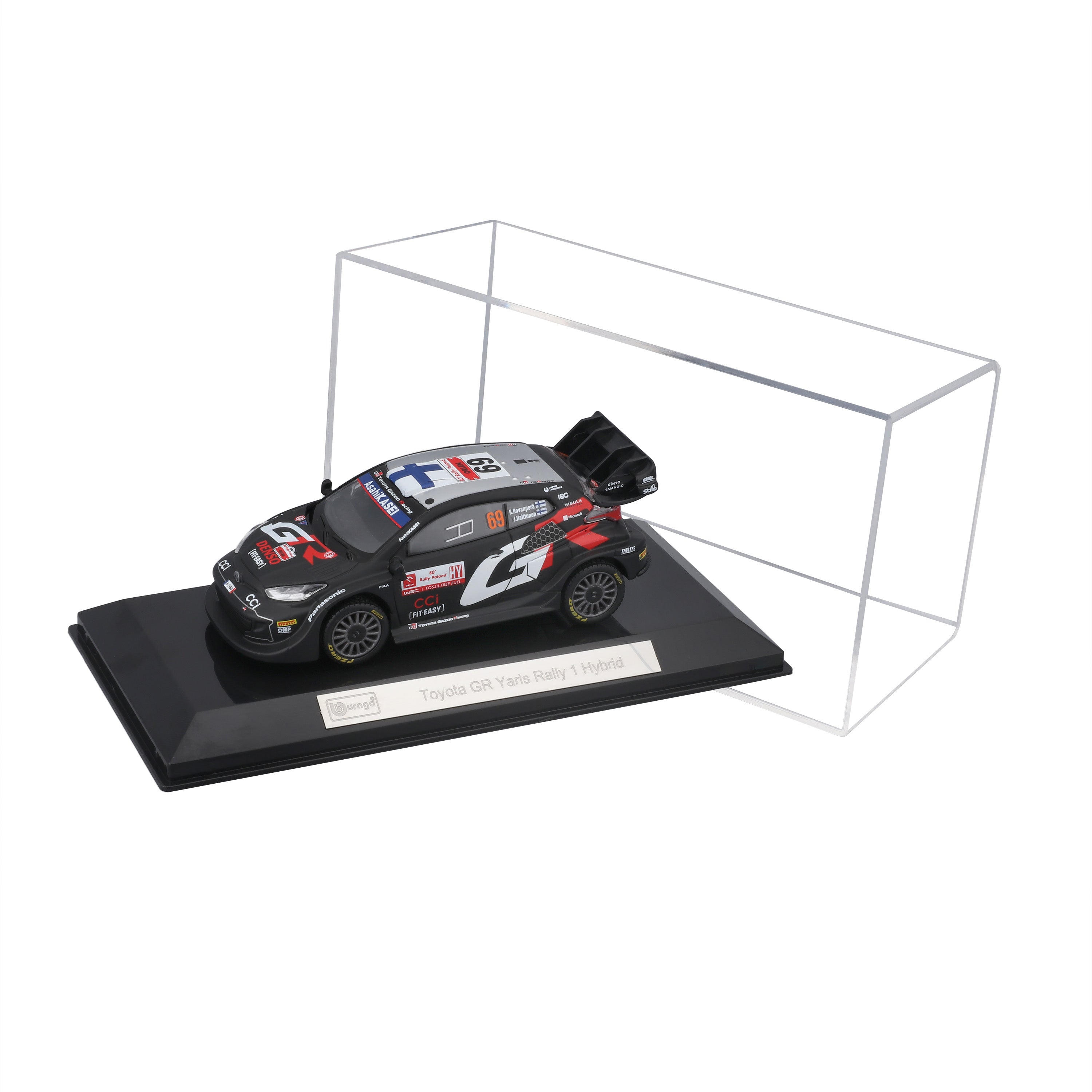 bburago-toyota-gr-yaris-rally-1-hybrid-69-1-43-con-teca-espositiva image 5