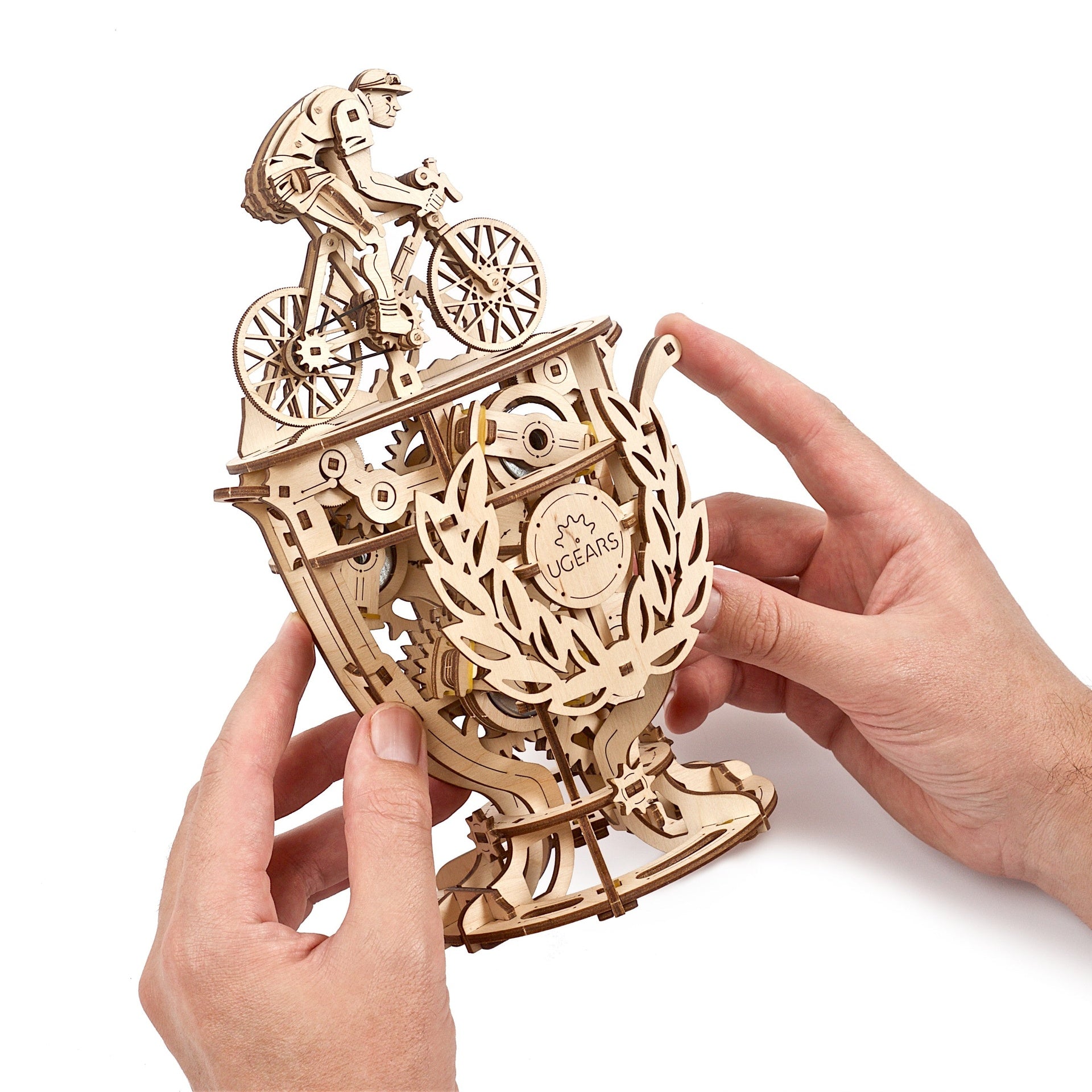 ugears-automaton-cyclist-puzzle-3d-meccanico-in-legno-ciclista image 4