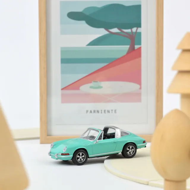 norev-porsche-911-targa-1969-verde-1-43-modellino-auto-d-epoca-jet-car image 1