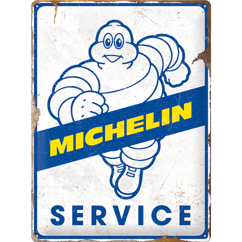 nostalgic-art-michelin-service-targa-in-metallo-30x40-cm image 1