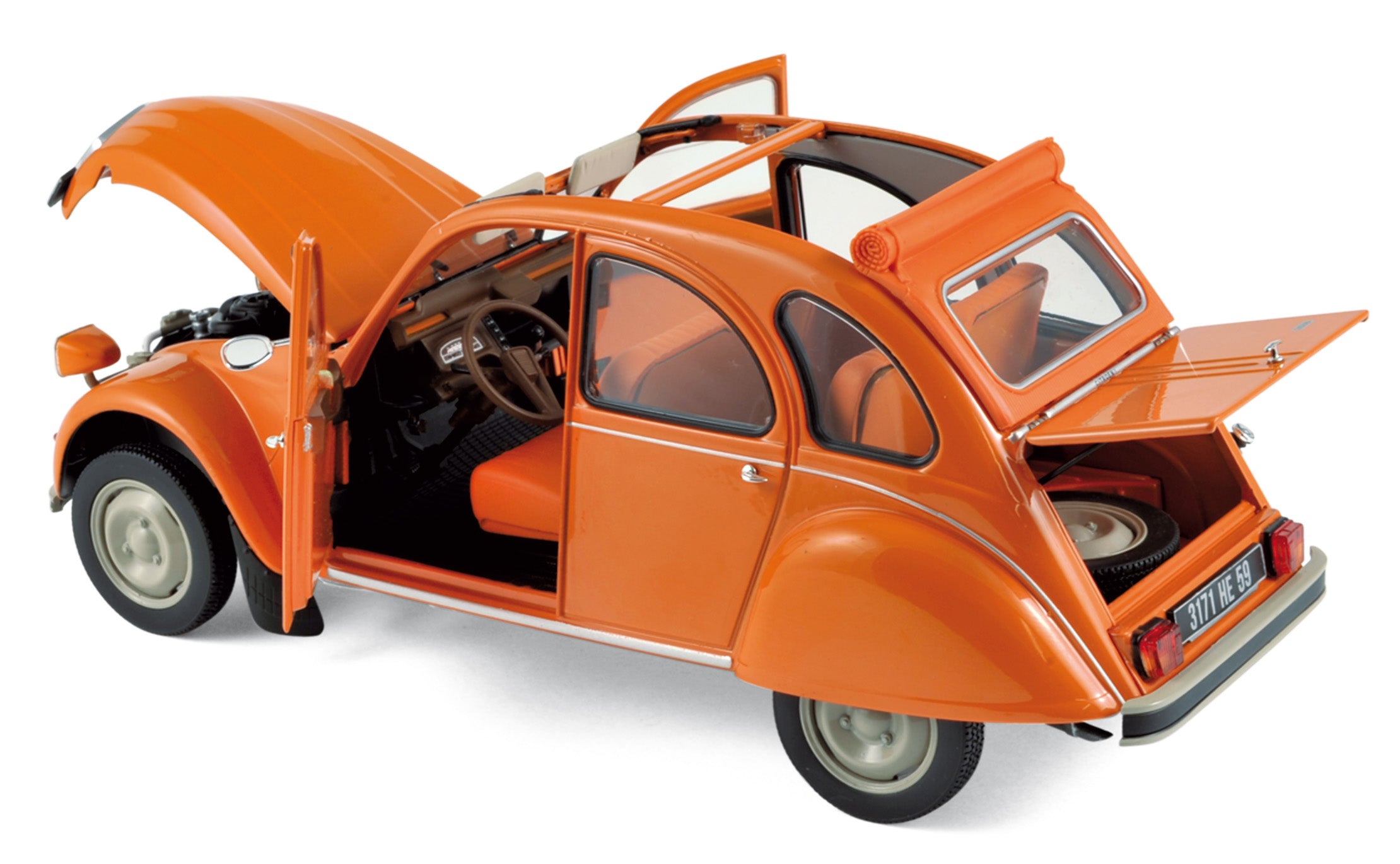 norev-citro-n-2cv-6-1975-t-n-r-orange-1-18-modellino-auto-d-epoca image 2
