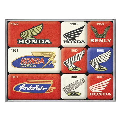 nostalgic-art-honda-mc-logo-evolution-set-calamite-7x9x2-cm-in-box-regalo image 1