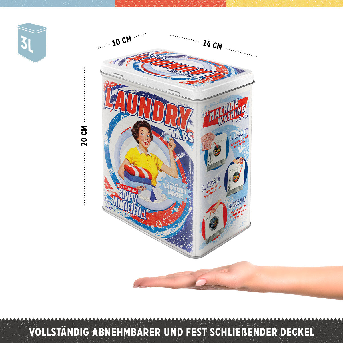 nostalgic-art-say-it-50s-laundry-tabs-scatola-in-metallo-l-3-litri image 3
