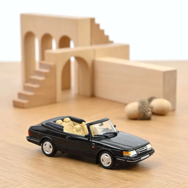 norev-saab-900-turbo-cabrio-1992-black-1-43-modellino-die-cast image 1