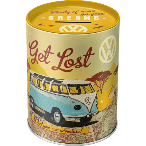 nostalgic-art-vw-bulli-let-s-get-lost-salvadanaio-in-metallo-1-litro-2 image 1