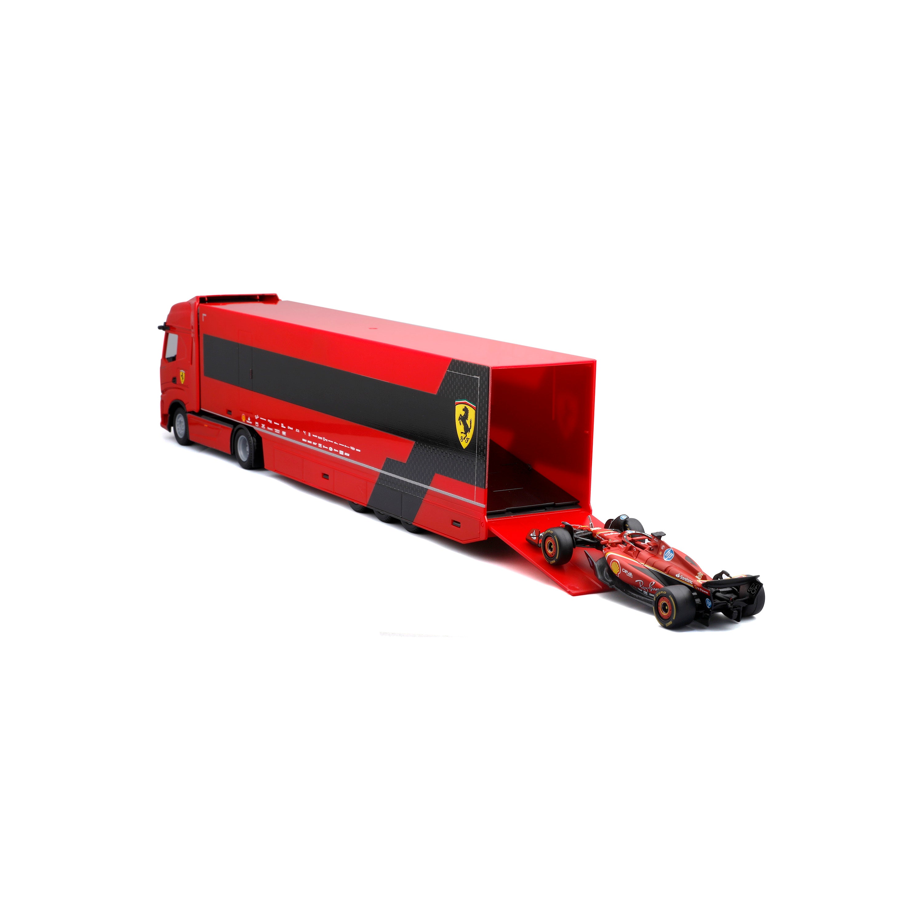 bburago-iveco-s-way-570-racing-transport-con-ferrari-sf-24-16-charles-leclerc-sc image 7