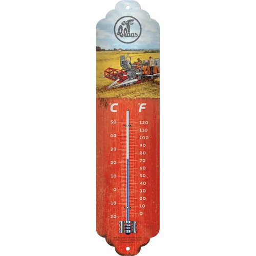 nostalgic-art-claas-the-harvest-specialists-termometro-in-lamiera-6-5x28-cm image 1
