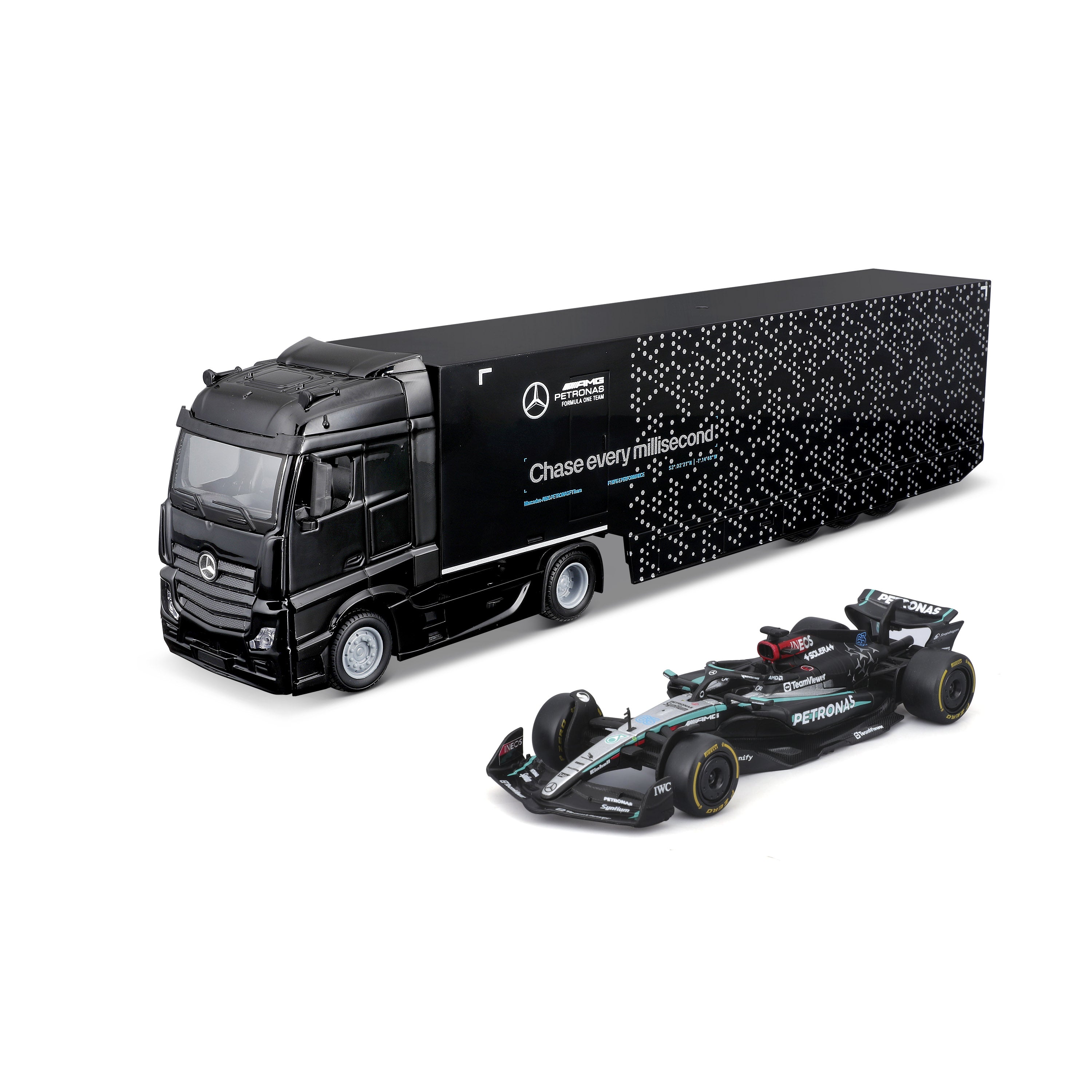 bburago-mercedes-amg-truck-mercedes-w15-63-russell-set-1-43 image 1