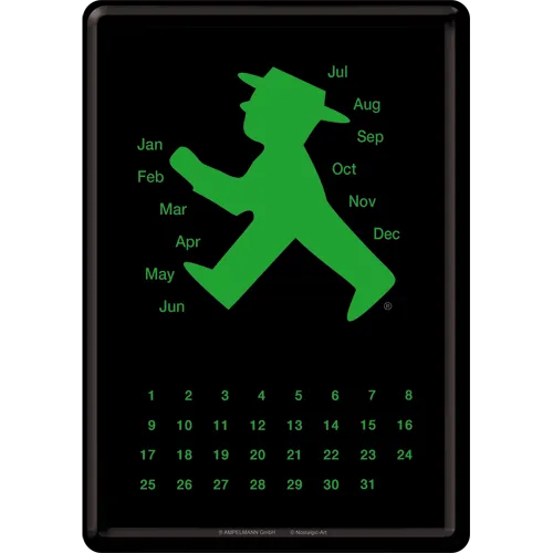 nostalgic-art-ampelmann-verde-cartolina-in-metallo-magnetica-10x14-cm image 1