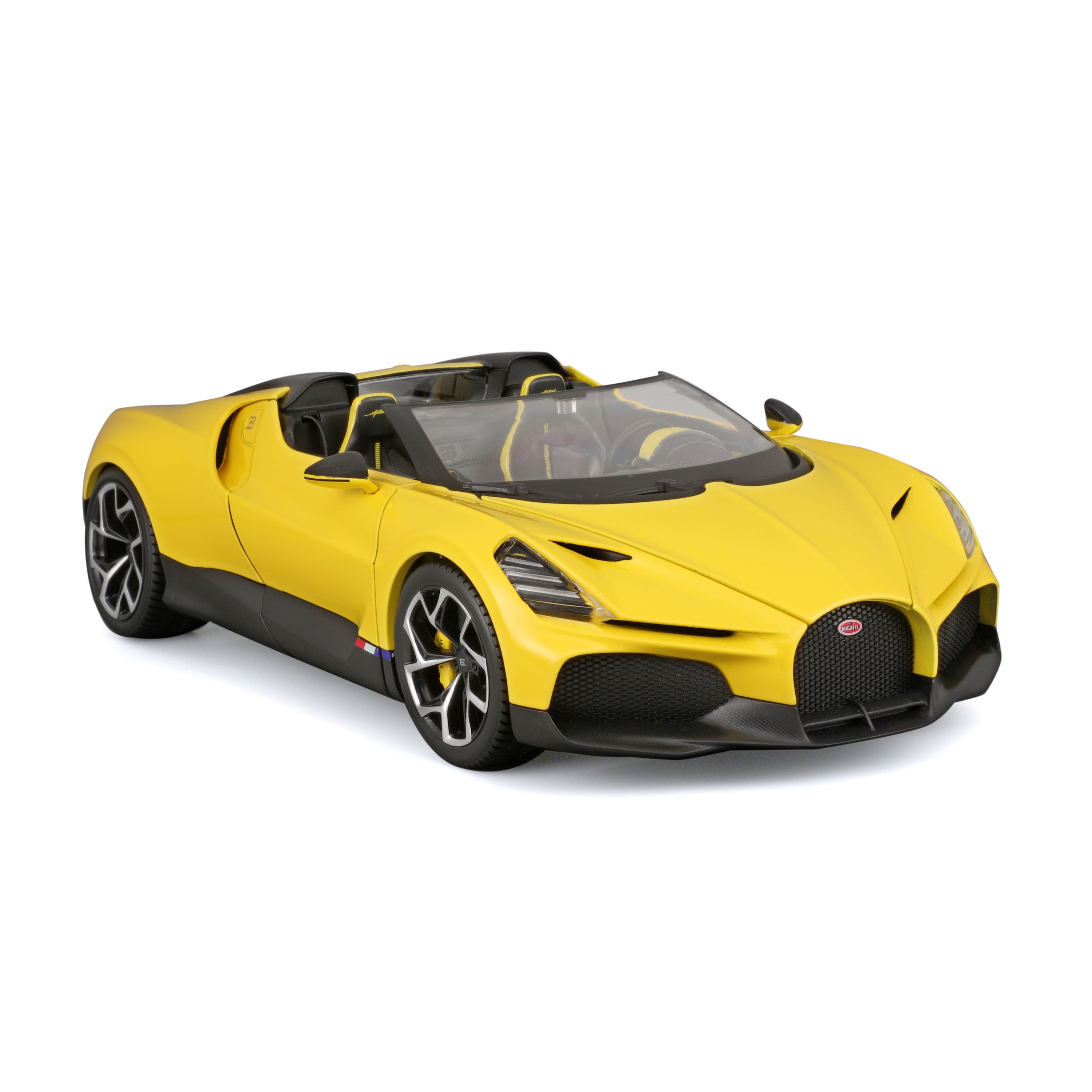 bburago-signature-series-bugatti-mistral-w16-auto-stradale-scala-1-18-gialla image 6