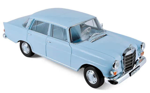 norev-mercedes-benz-200-sedan-w110-1966-azzurro-chiaro-1-18-modellino-auto-d-epo image 1