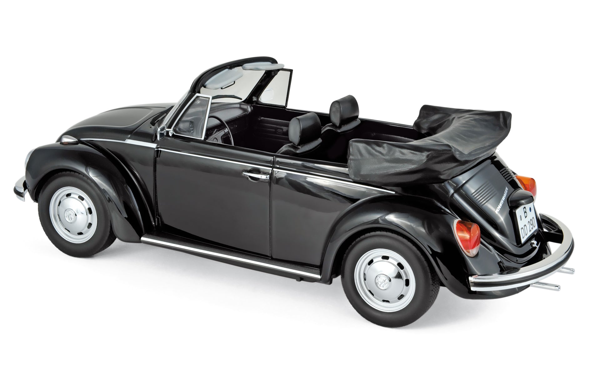 norev-vw-1303-maggiolino-cabriolet-1972-modellino-auto-1-18-nero-200-pz image 1