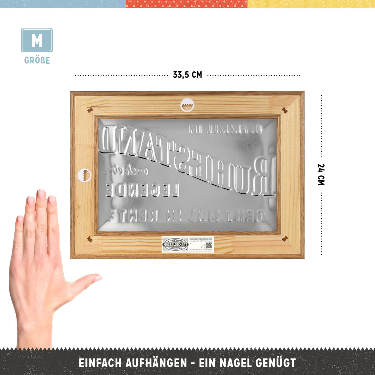 nostalgic-art-ruhestand-n-frame-m-edition-cornice-rovere-per-targhe-24x33-5-cm image 2