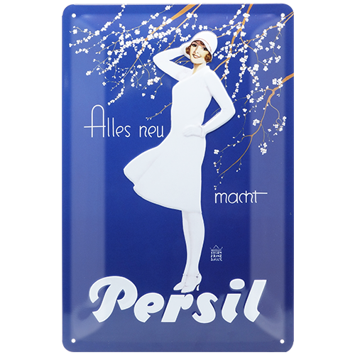 nostalgic-art-persil-wei-e-dame-blau-targa-in-metallo-20x30-cm image 1