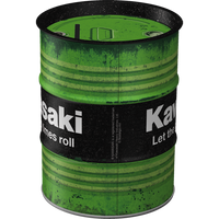 nostalgic-art-kawasaki-let-the-good-times-roll-salvadanaio-fusto-olio-600-ml image 4