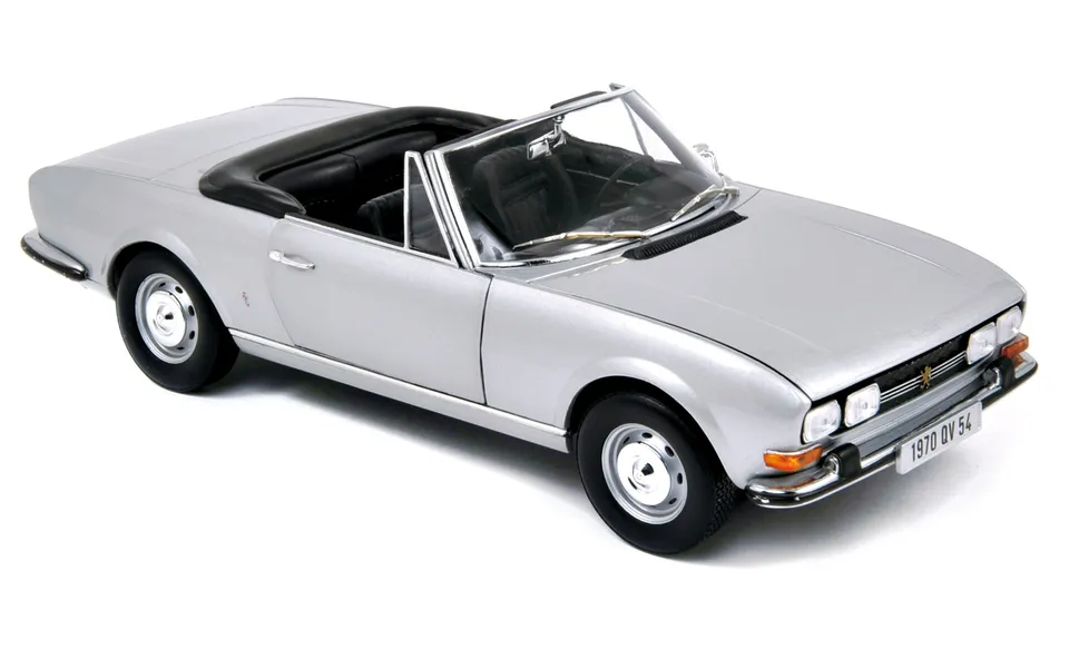norev-peugeot-504-cabriolet-1971-grigio-metallizzato-modellino-1-18 image 1