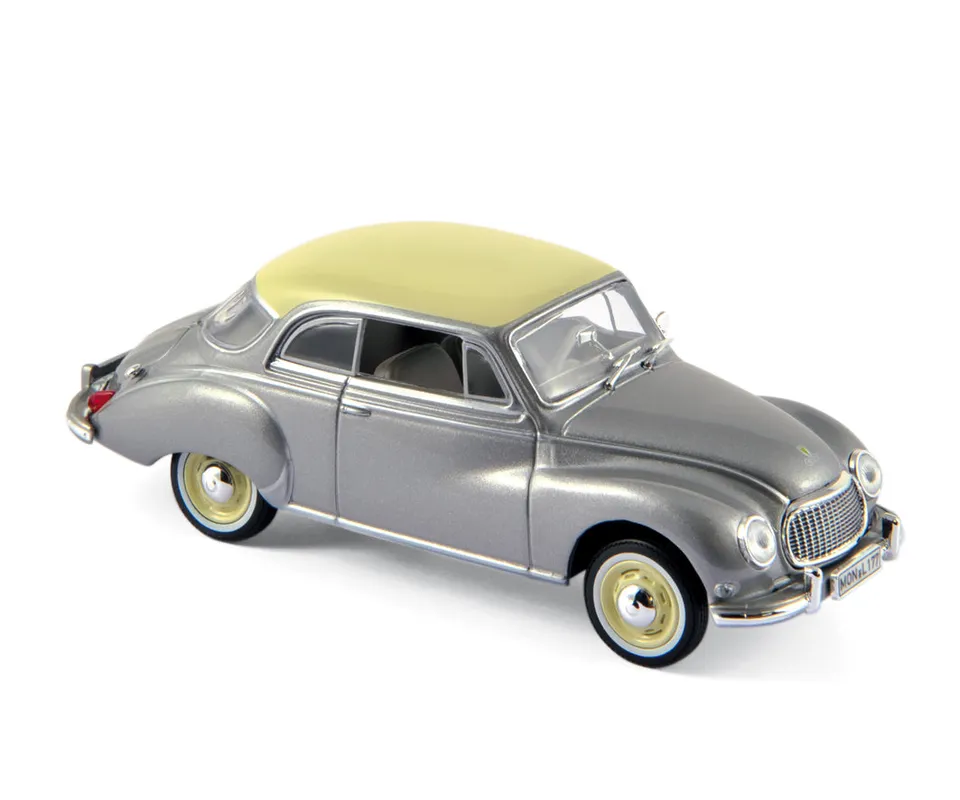 norev-auto-union-1000-coup-1955-modellino-auto-1-43-grigio-bianco image 1