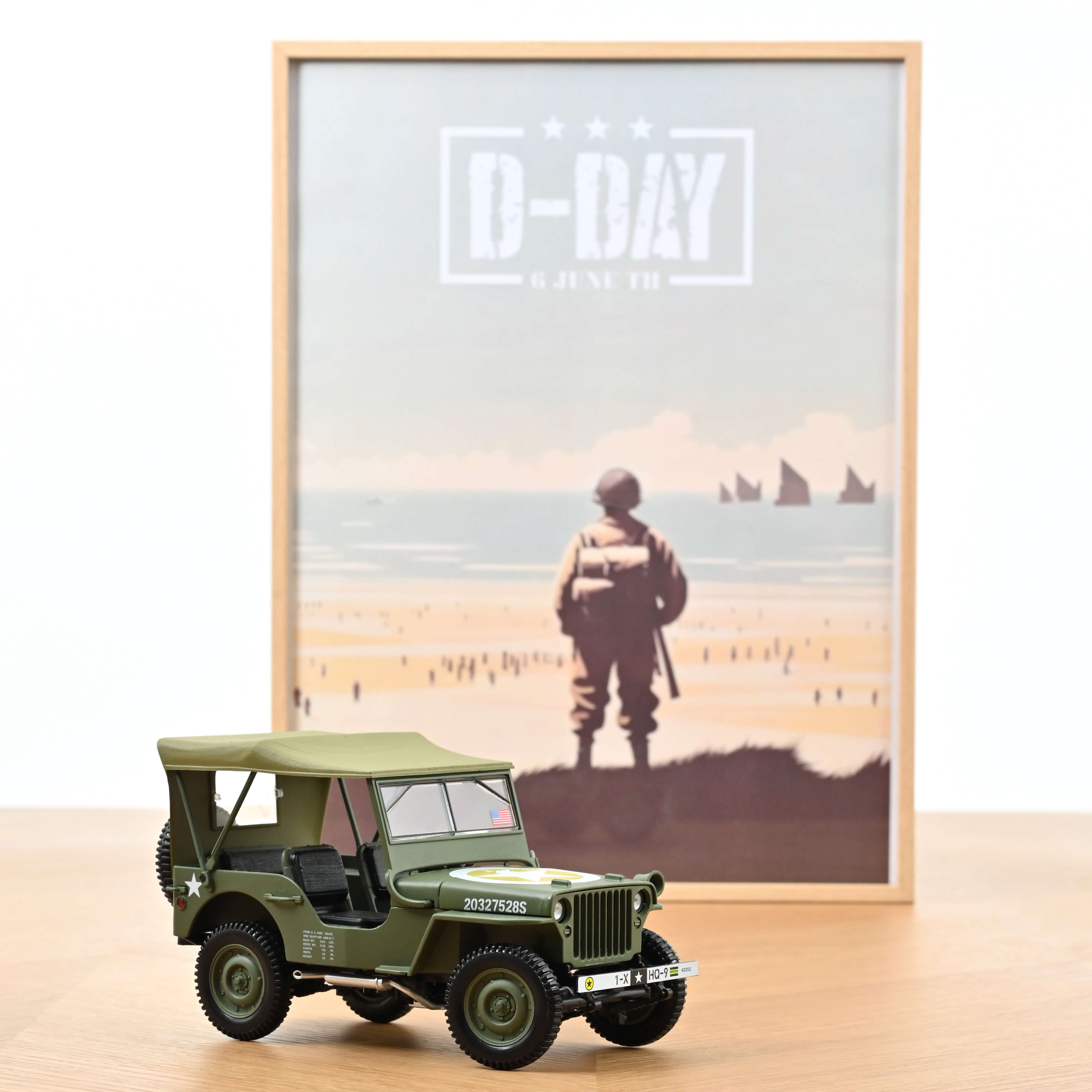 norev-jeep-militare-1944-1st-div-inf-hq-modellino-1-18-edizione-200-pz image 2