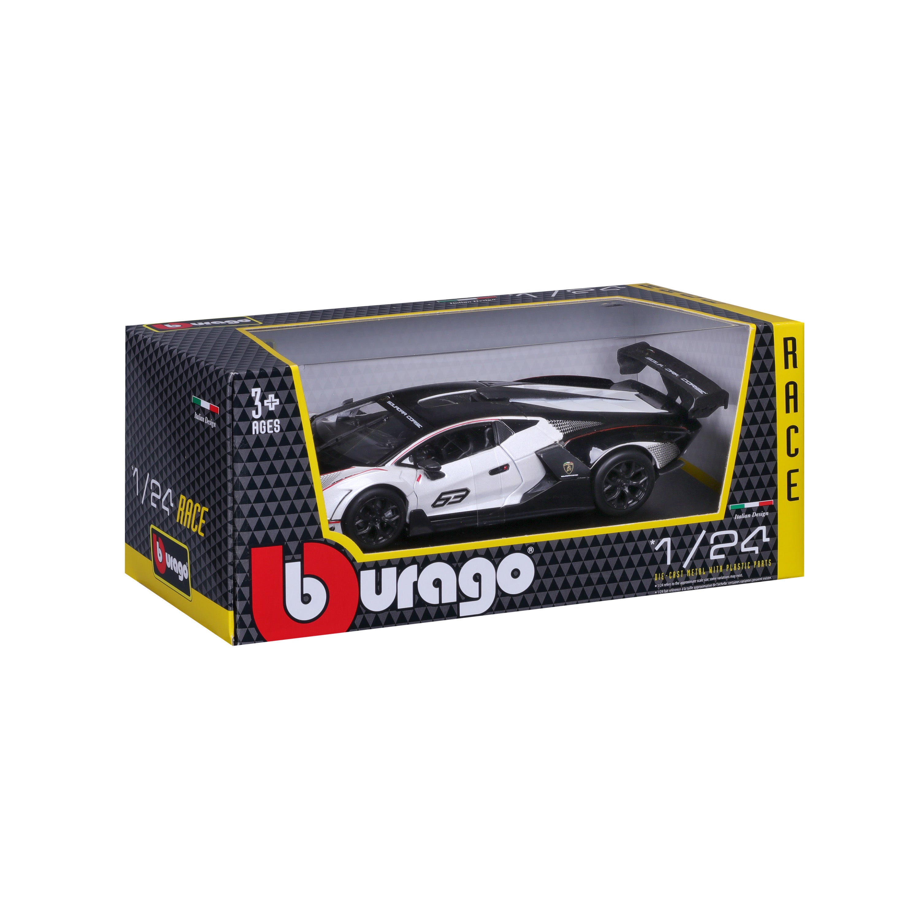 bburago-lamborghini-essenza-scv12-1-24-die-cast-bianco-e-nero image 2