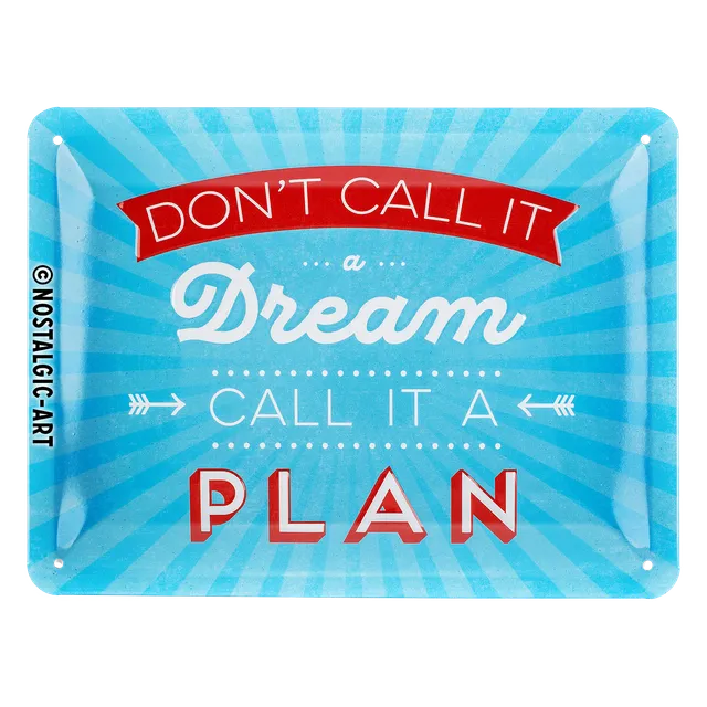 nostalgic-art-don-t-call-it-a-dream-targa-in-metallo-15x20-cm image 1