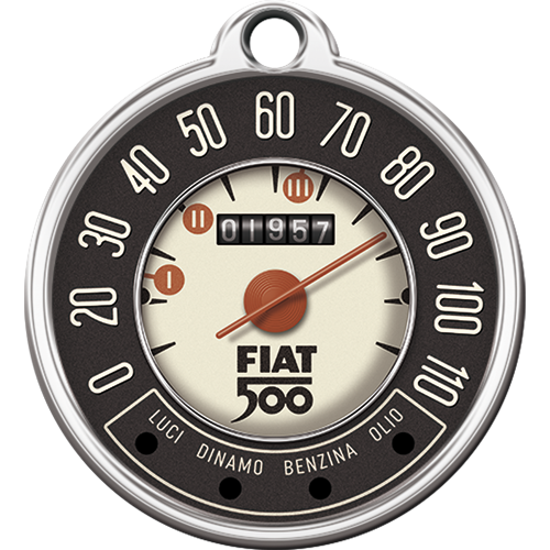 nostalgic-art-fiat-500-tacho-portachiavi-metallo-4-cm image 3