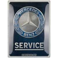 nostalgic-art-mercedes-benz-service-emblem-blue-targa-metallo-30x40-cm-2 image 2
