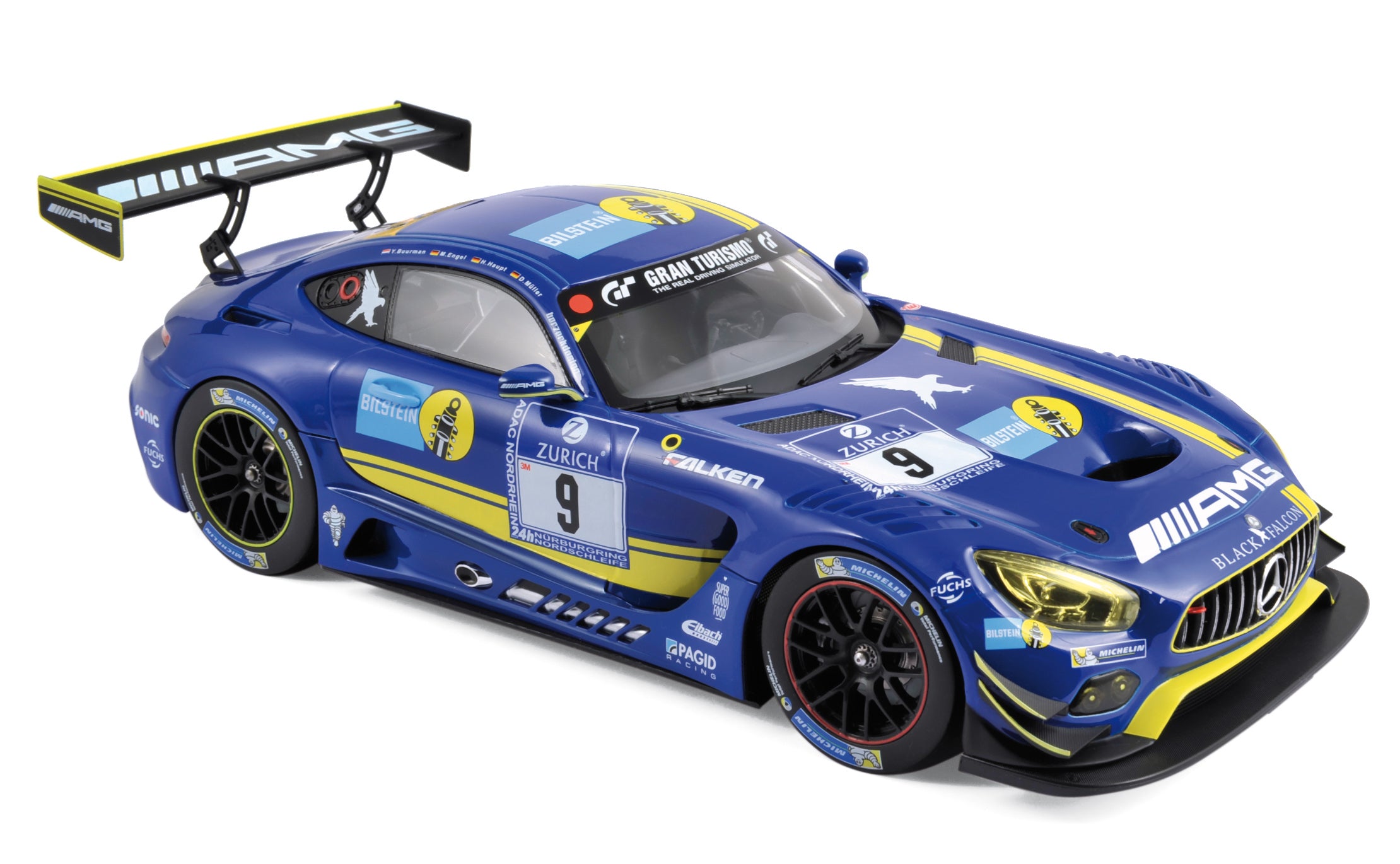 norev-mercedes-amg-gt3-2016-team-black-falcon-24h-n-rburgring-9-modellino-1-18 image 1