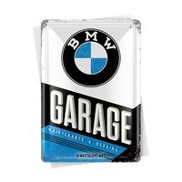 nostalgic-art-bmw-garage-card-metallica-10x14-cm-licenza-ufficiale image 2