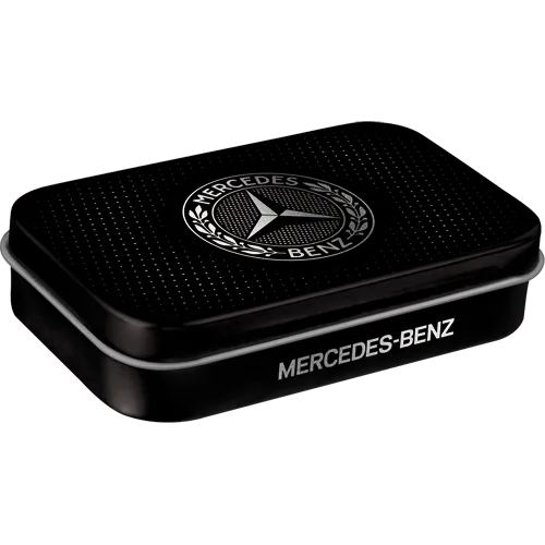 nostalgic-art-mercedes-benz-logo-black-silver-mint-box-xl-in-metallo-8x6x2-cm image 1